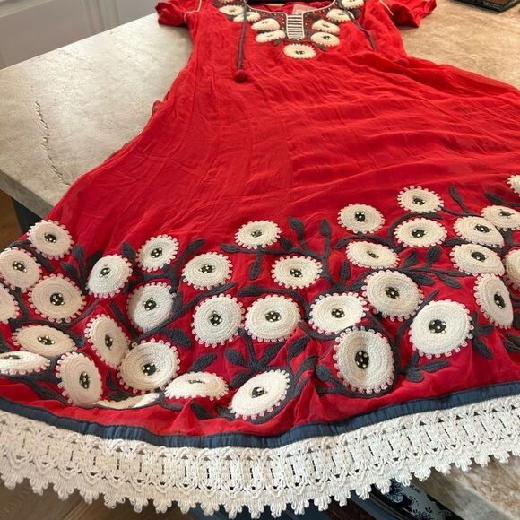 Spectacular Red Embellished Dress - Picture 15 of 16